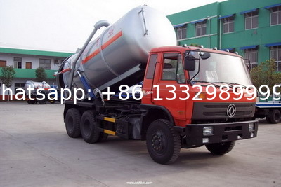 dongfeng 6*4 RHD 12cbm-16cbm vacuum sewage truck for sale,factory sale best price 16m3 sludge tank truck for sale