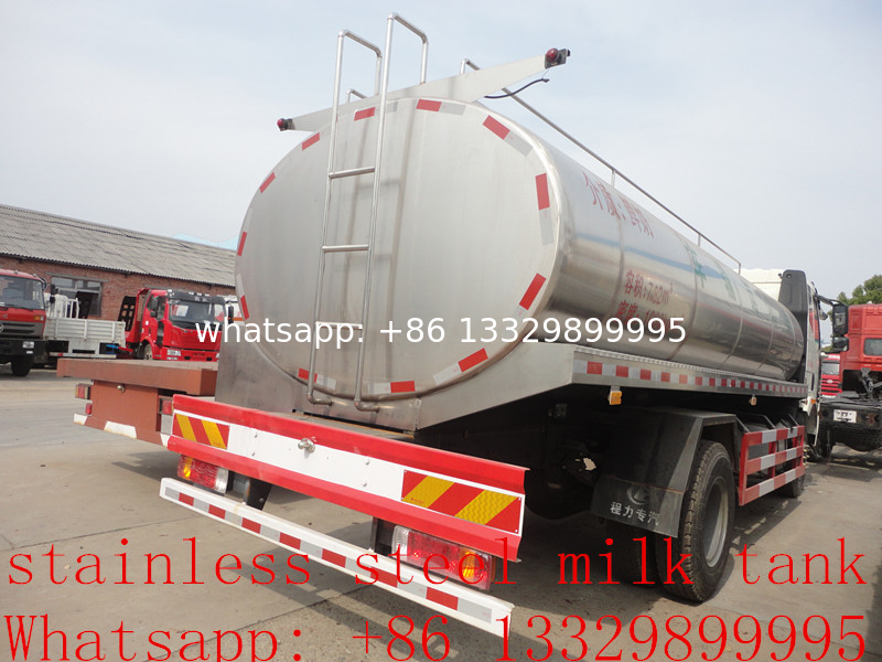 FAW 4*2 13,000L stainless steel milk tank for sale, China supplier of factory sale best price fresh milk delivery truck