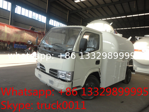 hot sale dongfeng LHD 95hp 5500L bulk lpg gas delivery truck, best price 5.3M3 bulk lpg gas dispensing truck for sale