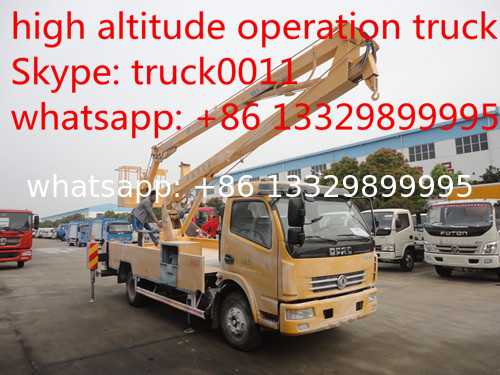 dongfeng duolika 14-16m overhead working truck for export, high altitude operation truck, aerial working platform truck
