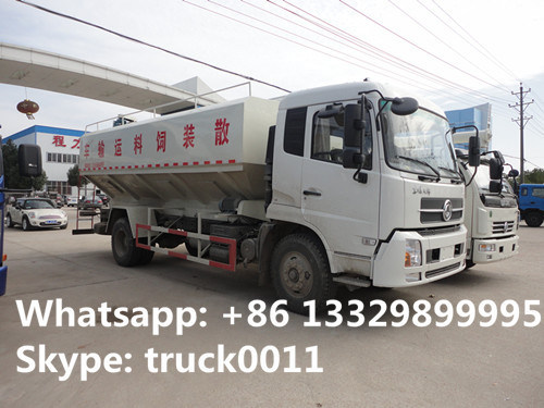 Euro 3 dongfeng tianjin  170hp livestock and poultry transportation feed tank truck, farm-oriented feed truck
