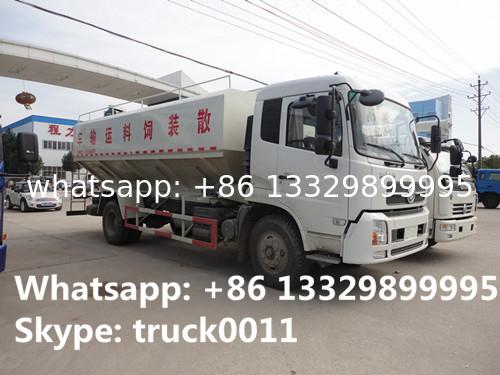 Euro 3 dongfeng tianjin Cummins 170hp livestock and poultry transportation feed tank truck, farm-oriented feed truck