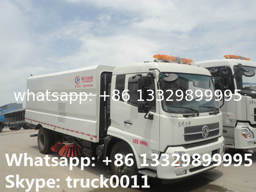 dongfeng 4*2 LHD Cummins 180hp/185hp diesel road sweeper cleaning vehicle for sale, best price CLW road cleaning vehicle