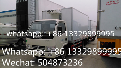 CLW brand 3tons refrigeratated truck with meat hooks for sale, best price 3-5tons cold room truck for fresh meat/beef
