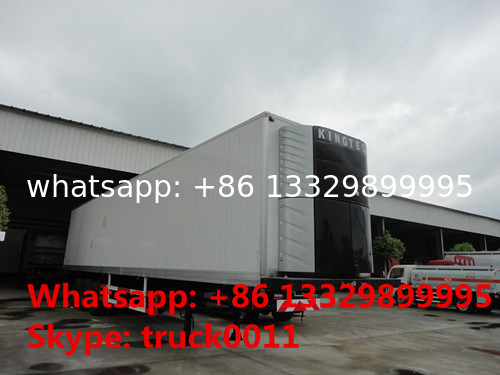 40 foot tri-axle mobile refrigerated cargo container trailer, best price factory sale45tons freezer van semitrailer