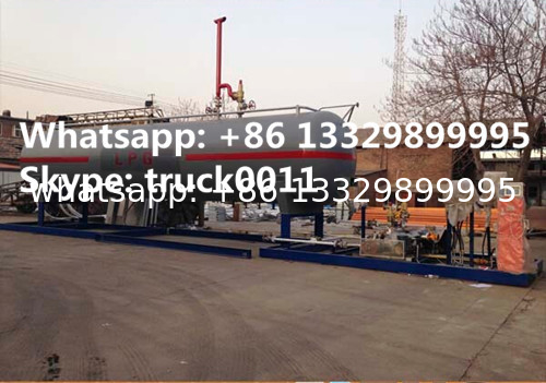 20metric tons skid-mounted filling station, 20tons skid lpg gas filling plant with pump, 20MT mobile skid lpg gas plant
