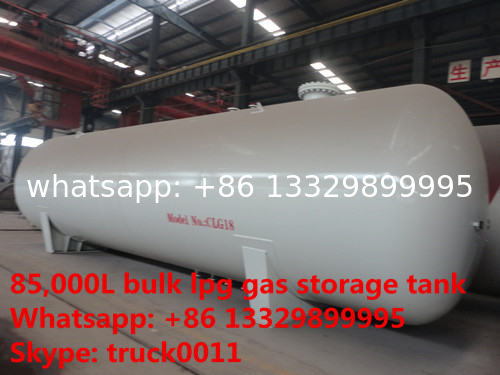 hot sale 85,000L surface lpg gas storage tank, bulk stationary surface 85m3 bulk lpg gas storage tank for sale