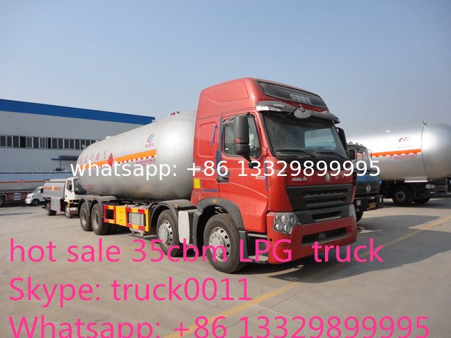 Dongfeng tianlong 8*4 lpg transport bobtail truck 35000Liters for sale, lpg gas truck bobtail for sale
