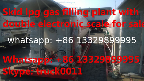 factory direct sale best quality CLW brand 13metric tons mobile skid lpg gas filling plant for refilling gas cylinders