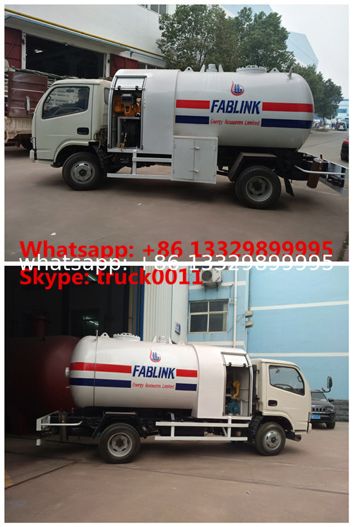 2020s new designed 2.3tons dongfeng LHD 4*2 mobile lpg gas refilling truck, best price lpg gas bobtail vehicle for sale
