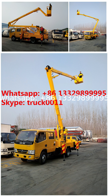 CLW DONGFENG double cabs 16m high altitude operation truck, DONGFENG 95hp 14m-16m overhead working platform truck