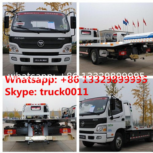 BEST PRICE FOTON AUMARK road recovery truck tow truck for sale, factory direct sale FOTON 4*2 LHD Flatbed towing truck