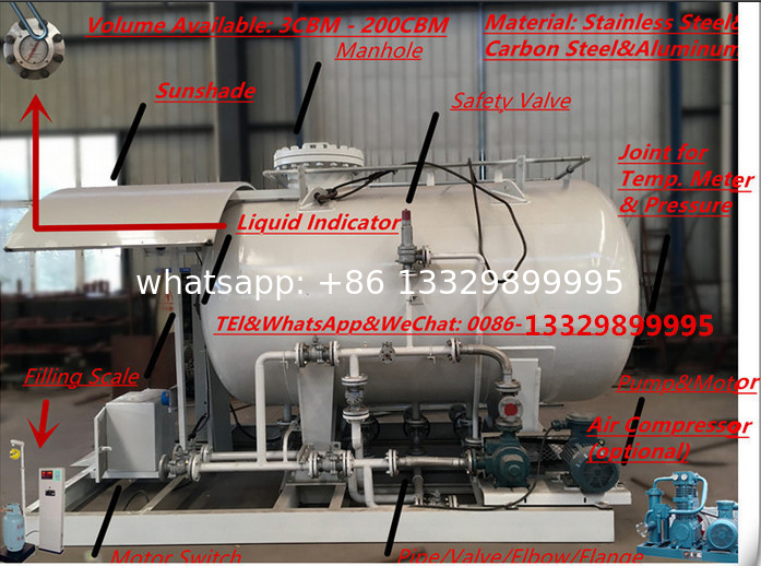 2.5tons lpg skid system refilling station for sale, best price 1300gallon skid system propane gas filling plant for sale