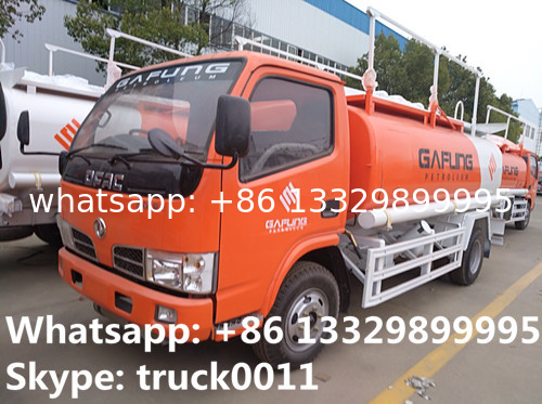 hot sale! 2020s dongfeng 4*2 RHD 5M3 fuel dispensing truck, factory sale best price dongfeng 5m3 oil refueler truck