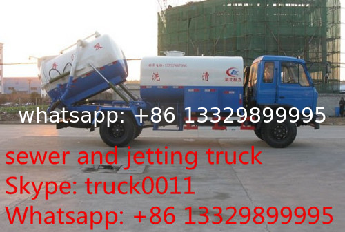 Dongfeng  153 4*2 LHD 8M3 Sewage Suction with Cleaning Truck, HOT SALE! best price dongfeng vacuum sewer cleaning truck