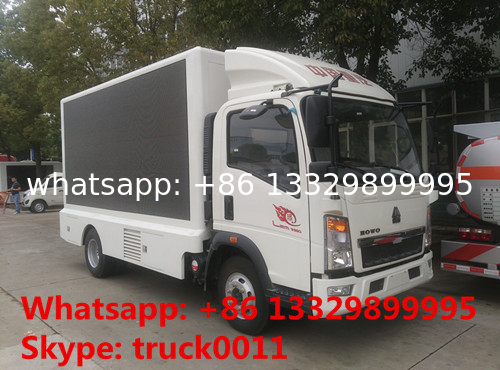HOWO light duty 4*2 LHD/RHD mobile digital billboard LED advertising vehicle,  SINO TRUK HOWO mobile LED billboard truck