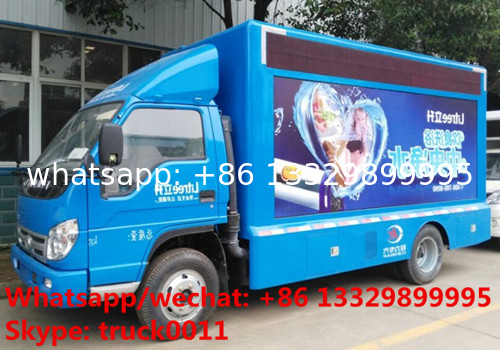 cheapest price forland 4*2 LHD P6 mobile LED billboard advertising truck for sale, China good LED advertising truck