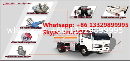 China factory sale best price 5,000Liters oil dispensing truck, 2017s best seller dongfeng 4*2 LHD 5m3 fuel tank truck