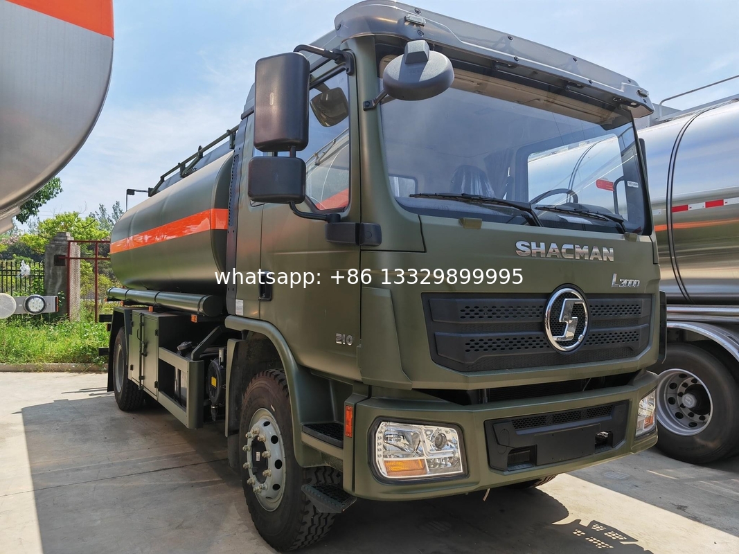 good quality and best price SHACMAN 14cbm mobile fuel bowser truck fuel delivery truck stainess steel for sale