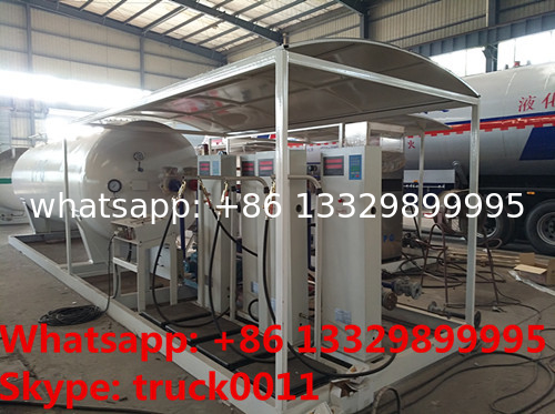 customized 10tons skid lpg gas filling station with 4 digital scales,10tons skid lpg gas tank with digital scales