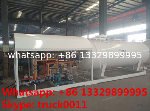 2021s bottom price CLW brand 10,000L mobile skid lpg gas station, skid lpg gas tank with digital scale for gas cylinder