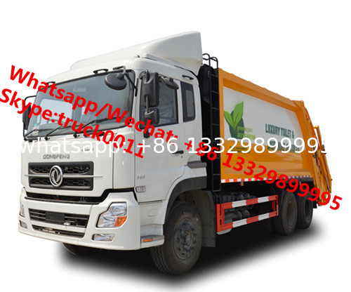 high quality and lower price Customized dongfeng 18cbm garbage compactor truck, refuse garbage vehicle for Botswana,