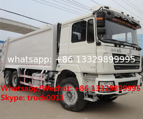 customized SHACMAN 6*4 LHD18 cubic meters compression garbage truck for sale, HOT SALE! shacman  refuse garbage truck