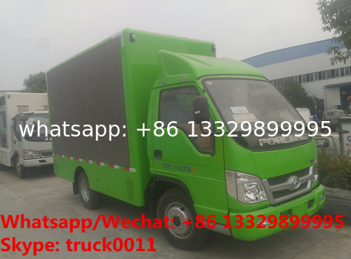 cheapest price Customized Forland 4*2 RHD diesel mobile LED advertising vehicle for sale, P6 LED screens billboard truck