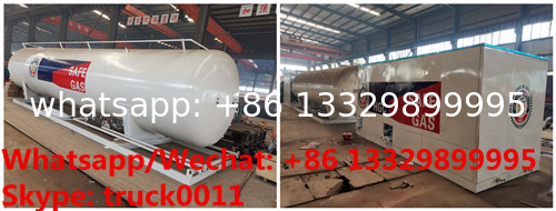 customized seperated 20m3 skid lpg gas station with electronic filling scales for sale, skid propane tanker with scales
