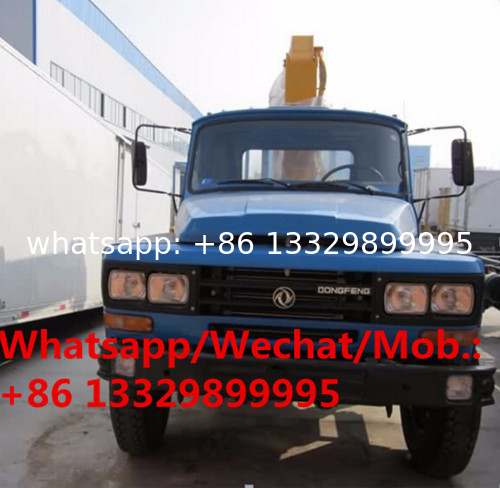 customized dongfeng 140 long head 4tons telescopic crane boom mounted on truck for sale, 4tons cargo truck with crane