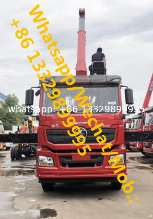 best sellerr SHACMAN brand 8*4 16tons telescopic crane boom mounted on truck for sale, HOT SALE! cargo truck with crane