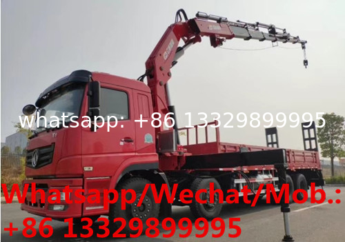 Dongfeng T7 8*4 20TONS knuckle crane boom mounted on truck for sale, HOT SALE! 20tons cargo truck with crane