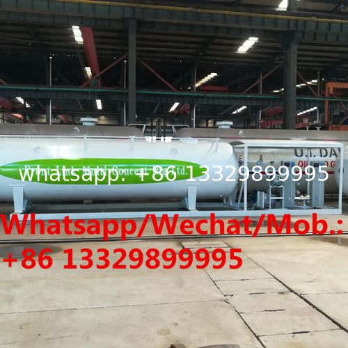 2021s new customized 20cbm skid lpg gas filling station with double filling scales for sale, skid lpg tanker with scales