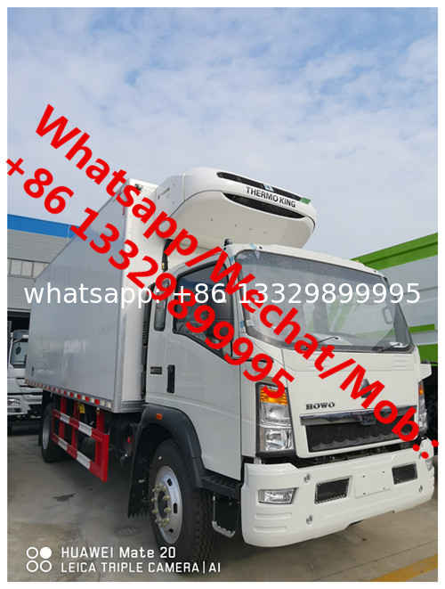 SINO TRUK HOWO 4*2 6 wheels light duty right hand drive howo refrigerated truck for sale, best price cold van truck,