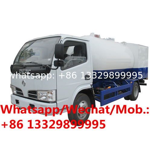 New dongfeng 5000L propane delivery 5cbm lpg filling mini mobile gas refueling truck for domestic gas cylinders for sale