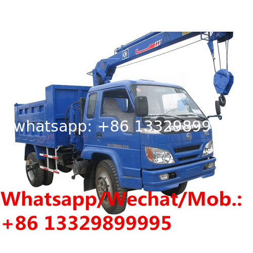Foton 5ton dump truck with crane Tipper truck mounted 2t crane for sale! Best price forland dump tipper truck with crane