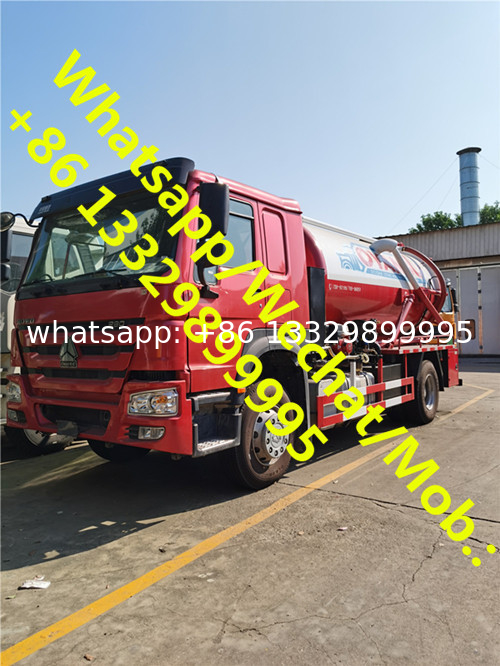Customized CLW brand HOWO RHD 8CBM vacuum suction truck for sale, good price HOWO sewage suction truck for sale
