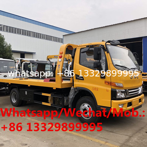new manufactured JAC brand 4*2 LHD 3T flatbed wrecker towing truck for sale, Best price road breakdown repair vehicle