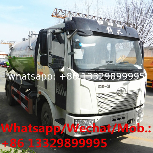 HOT SALE!NEW FAW 4x2 12000 liters or 13cbm diesel waste water suction truck, best price vacuum tanker truck for sale