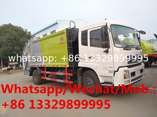 Factory sale best price dongfeng 4*2 LHD 10cbm-12cbm-14cbm compacted garbgae truck. rear laoder garbage truck for sale