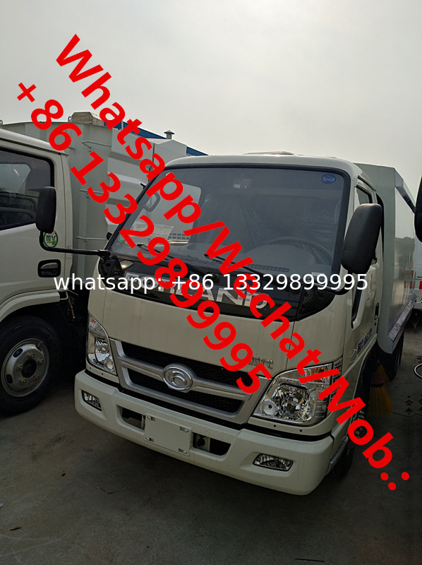 Foton 4x2 small 4 ton street sweeper vacuum cleaner road sweeper cleaning truck for sale, cheapest street sweeper