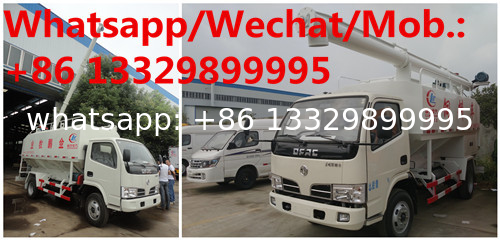 Euro 3 120hp diesel 4tons China supplier of bulk feed truck for sale, Farm-oriented and livestock poultry feed vehicle