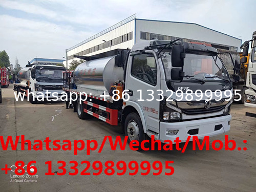 Customized dongfeng duolika 4*2 LHD Euro 6 6cbm asphalt tanker truck for sale,Dongfeng 5tons bitumen spreading vehicle