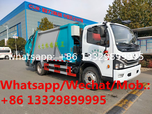 Best seller-dongfeng 165hp diesel Euro 6 7cbm compacted garbage truck for sale,good price 7cbm garbage compactor vehicle