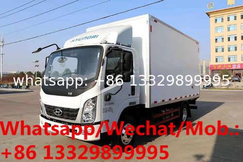 Customized HYUNDAI brand 4*2 LHD 130hp Euro 5 diesel refrigerated truck for sale, HOT SALE! HYUNDAI cold room van truck