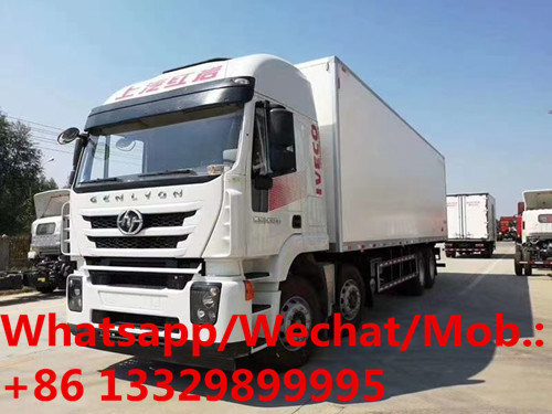 GENLVON 425hp diesel 25tons refrigerated truck for sale, refrigerated truck for fresh fruits and vegetables