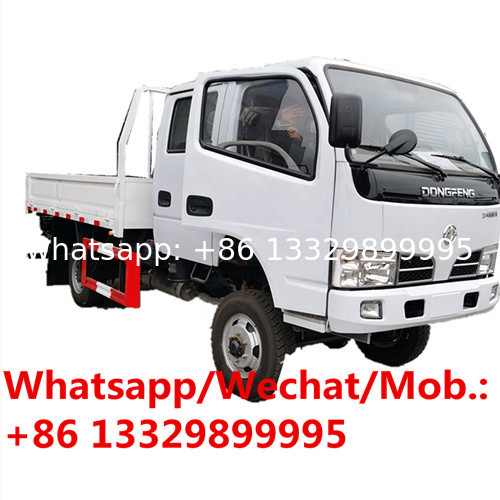 HOT SALE! dongfeng double cabs 4*4 AWD cargo lorry truck,new best price 3tons diesel dropside lorry truck for sale