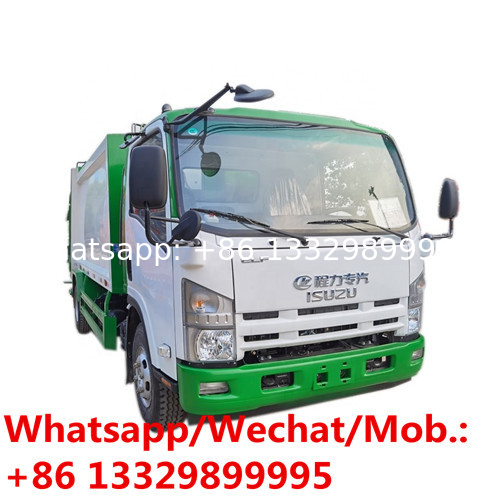 Japan ISUZU 6-8cbm compression garbage truck, Customized ISUZU 5T Rear compactor garbage truck sale in Philippines