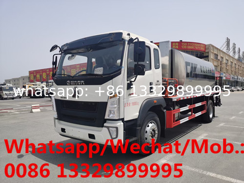 Customized SINO TRUK HOWO LHD 160hp diesel 10cbm asphalt distributing vehicle for sale, HOWO bitumen distributing vehic