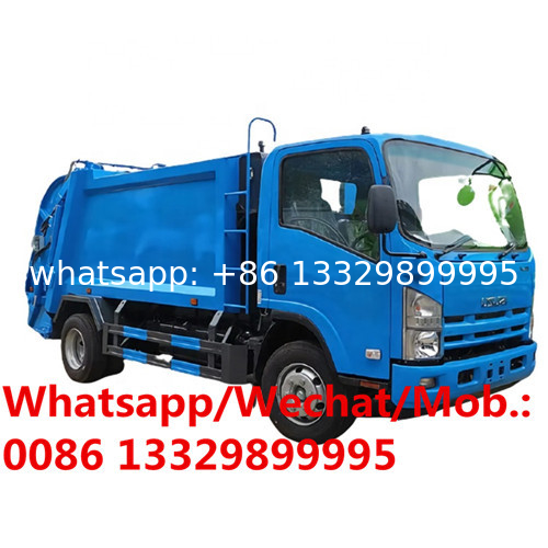 Cheaper price ISUZU 5cbm-10cbm compacted garbage truck for sale, China ISUZU garbage compacted vehicle supplier for sale